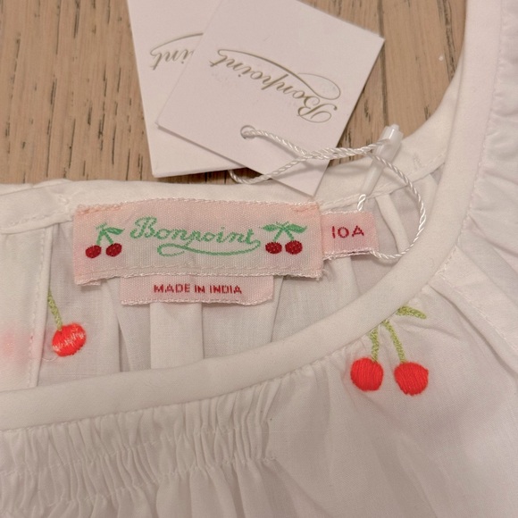🍒 BONPOINT “Genia” cherry blouse, size 10 - Picture 3 of 6